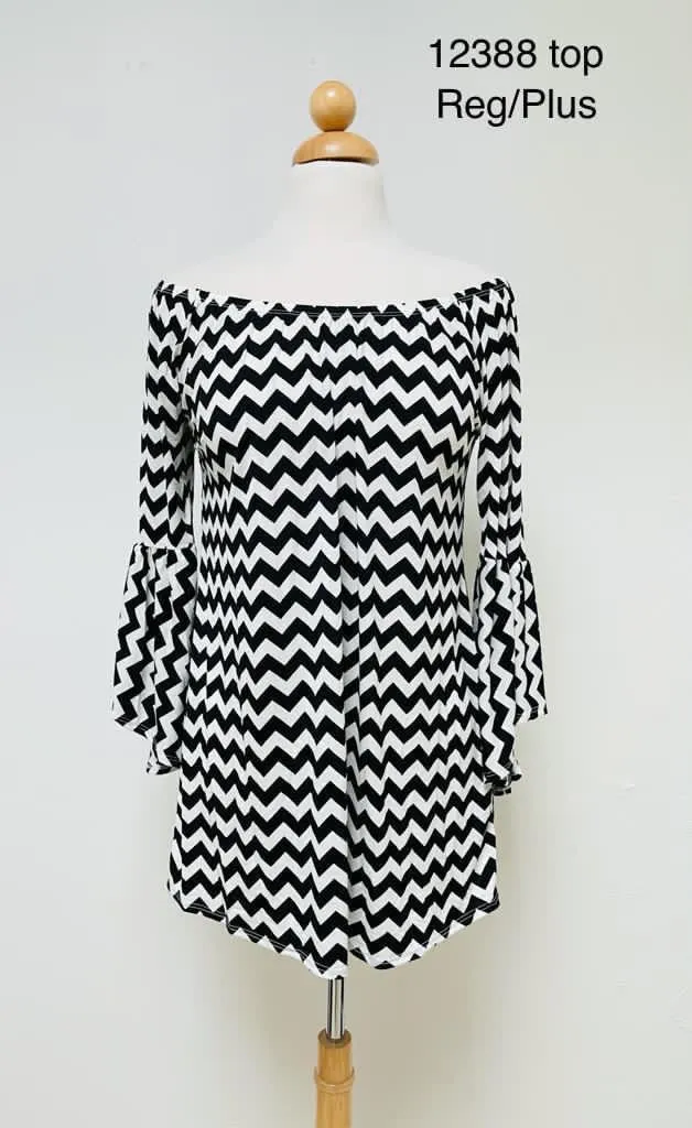 12388 Regular Chevron mini dress