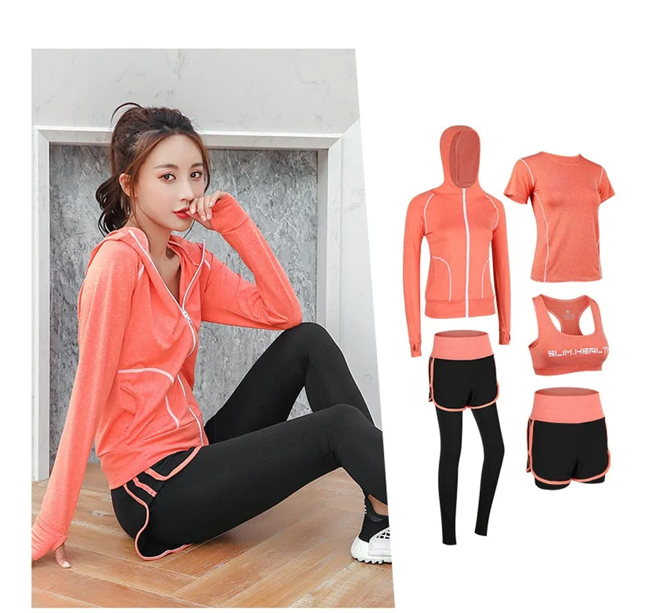 4Pcs / 5Pcs Yoga Sport Set