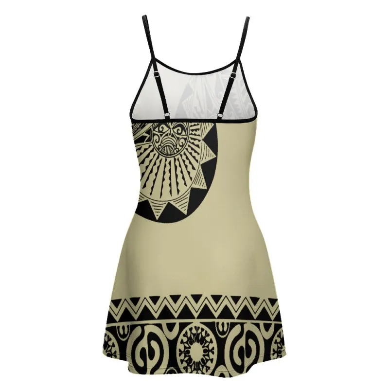 Athletic casual dress - Maori hieratic style graphic