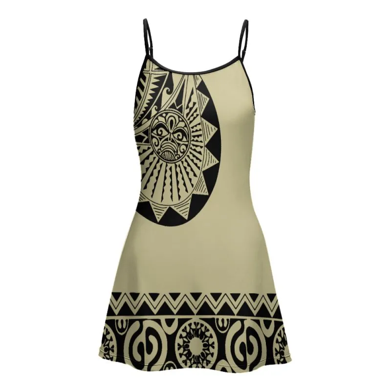 Athletic casual dress - Maori hieratic style graphic