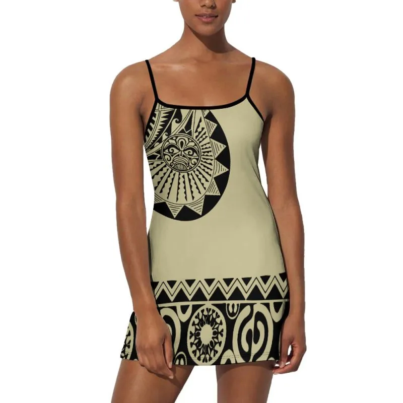 Athletic casual dress - Maori hieratic style graphic