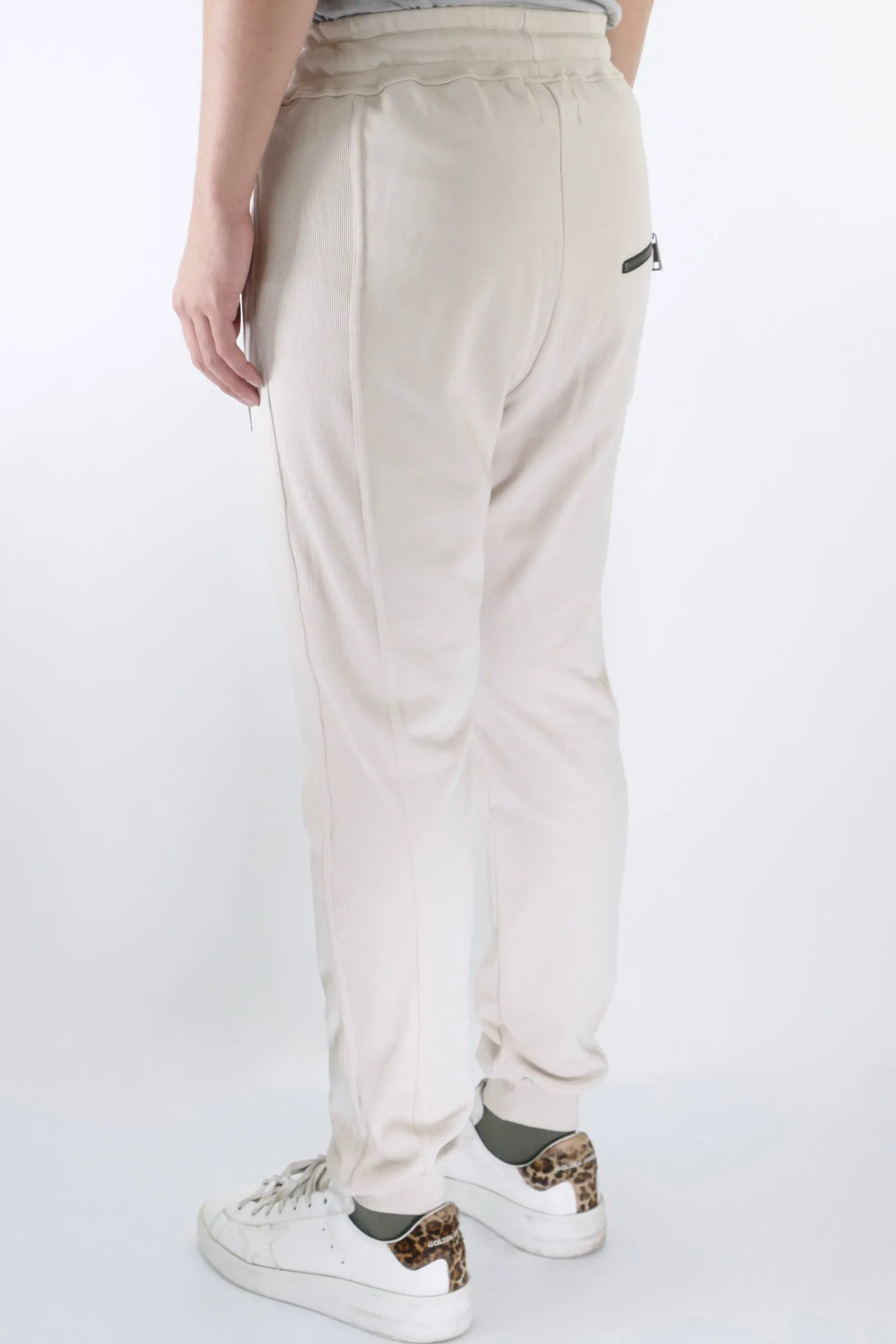 Athoa Zip Joggers - Beige