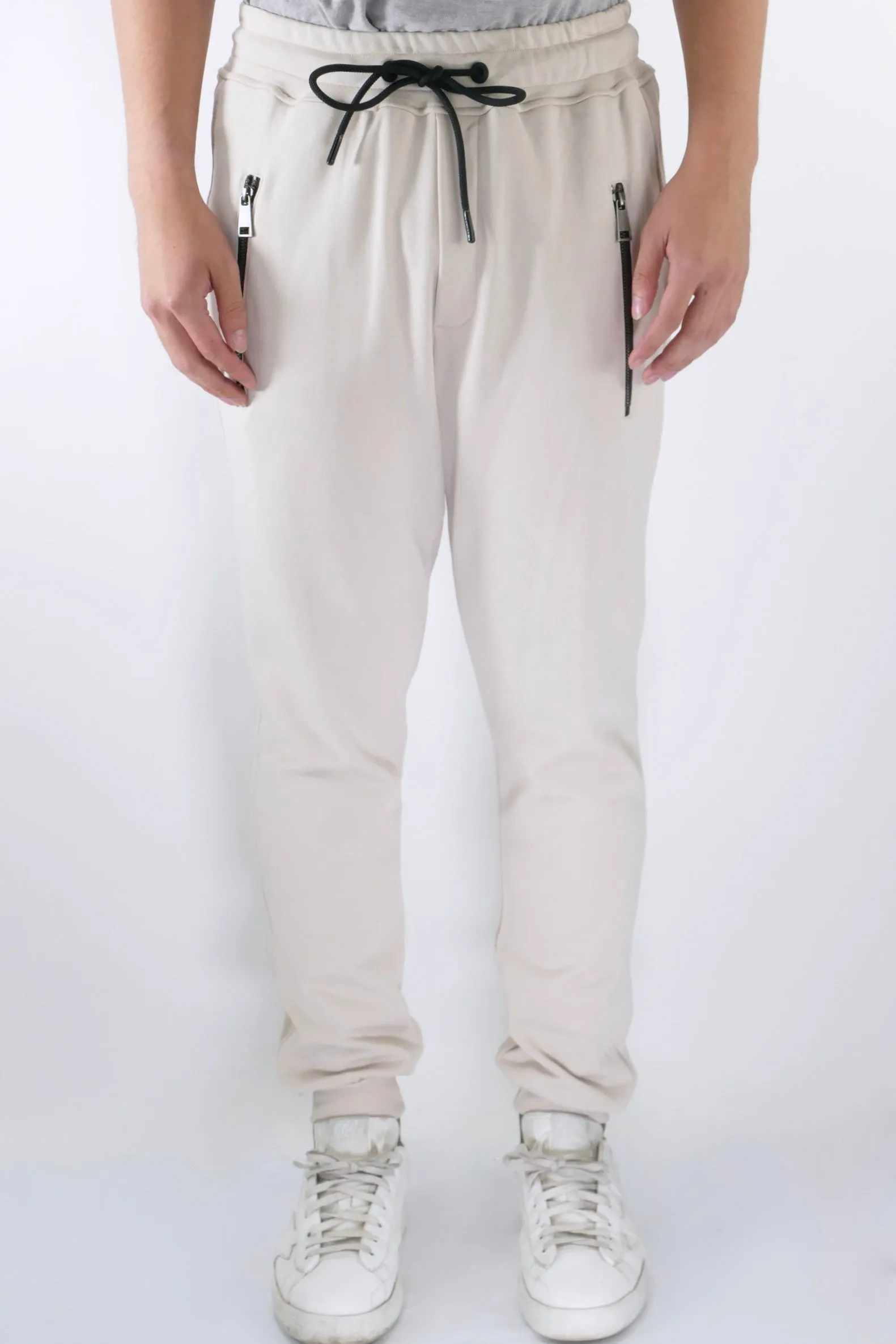 Athoa Zip Joggers - Beige