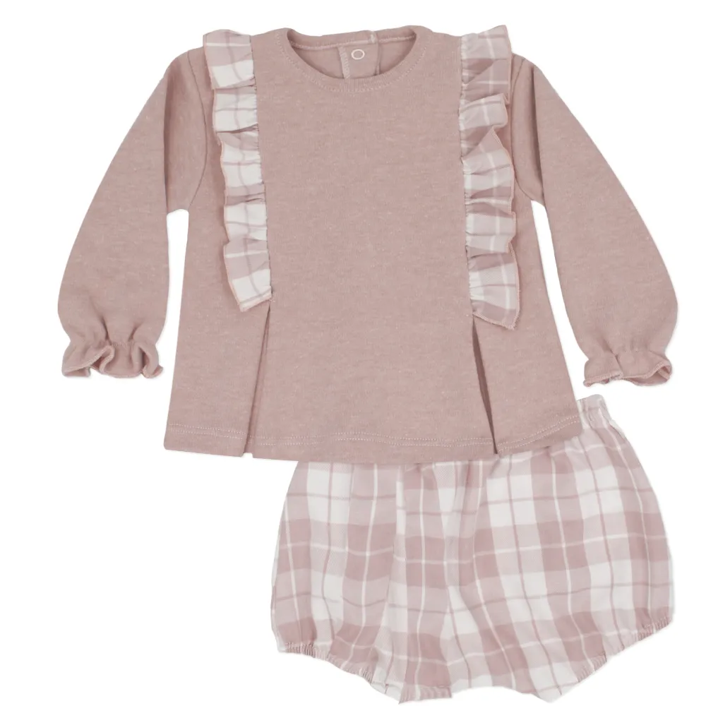 AW Rapife Girls Blush Check Jam Pants & Top