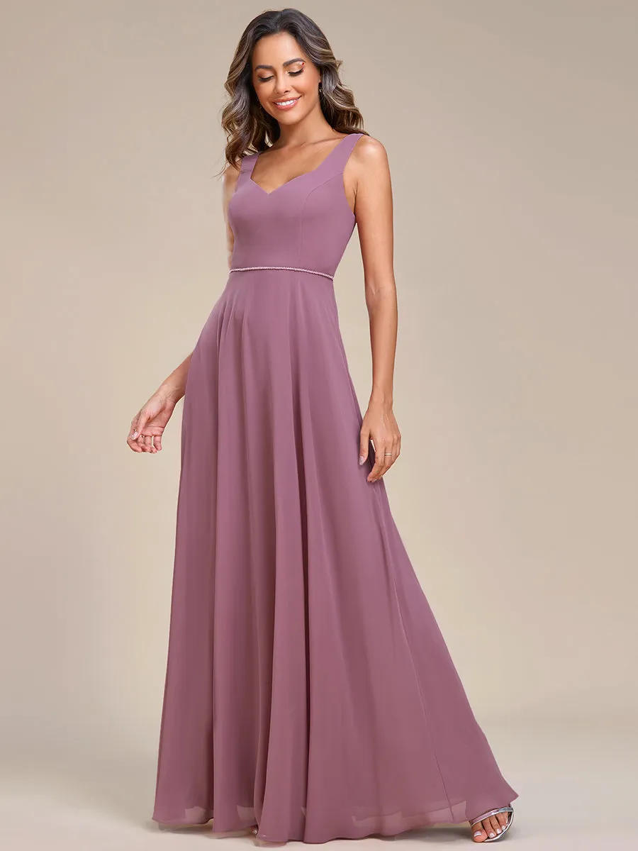 Backless Butterfly Design Chiffon Wholesale Bridesmaid Dresses