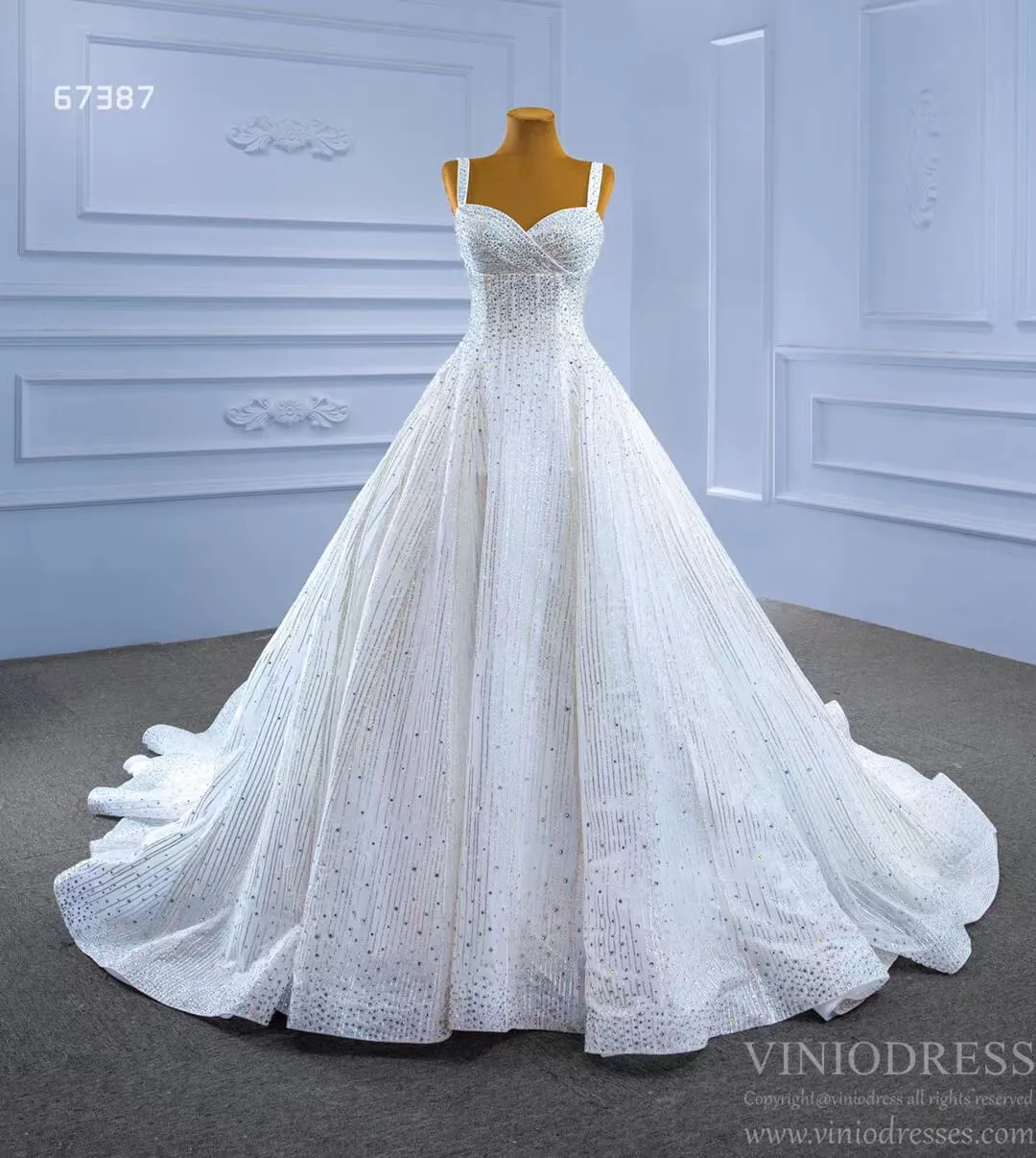 Beaded Ball Gown Wedding Dress 67387 Viniodress