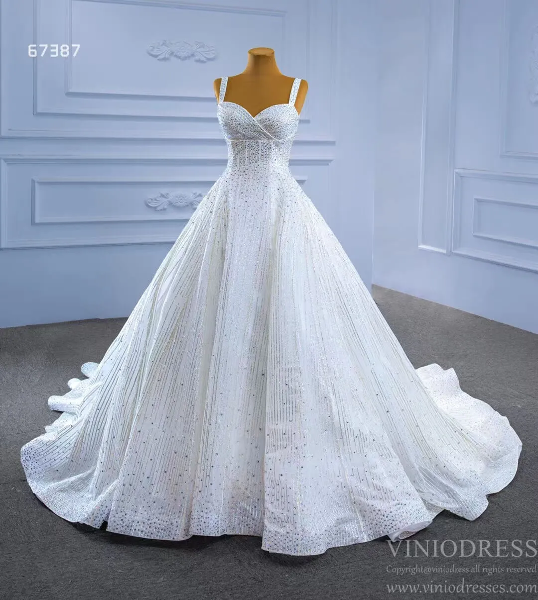 Beaded Ball Gown Wedding Dress 67387 Viniodress