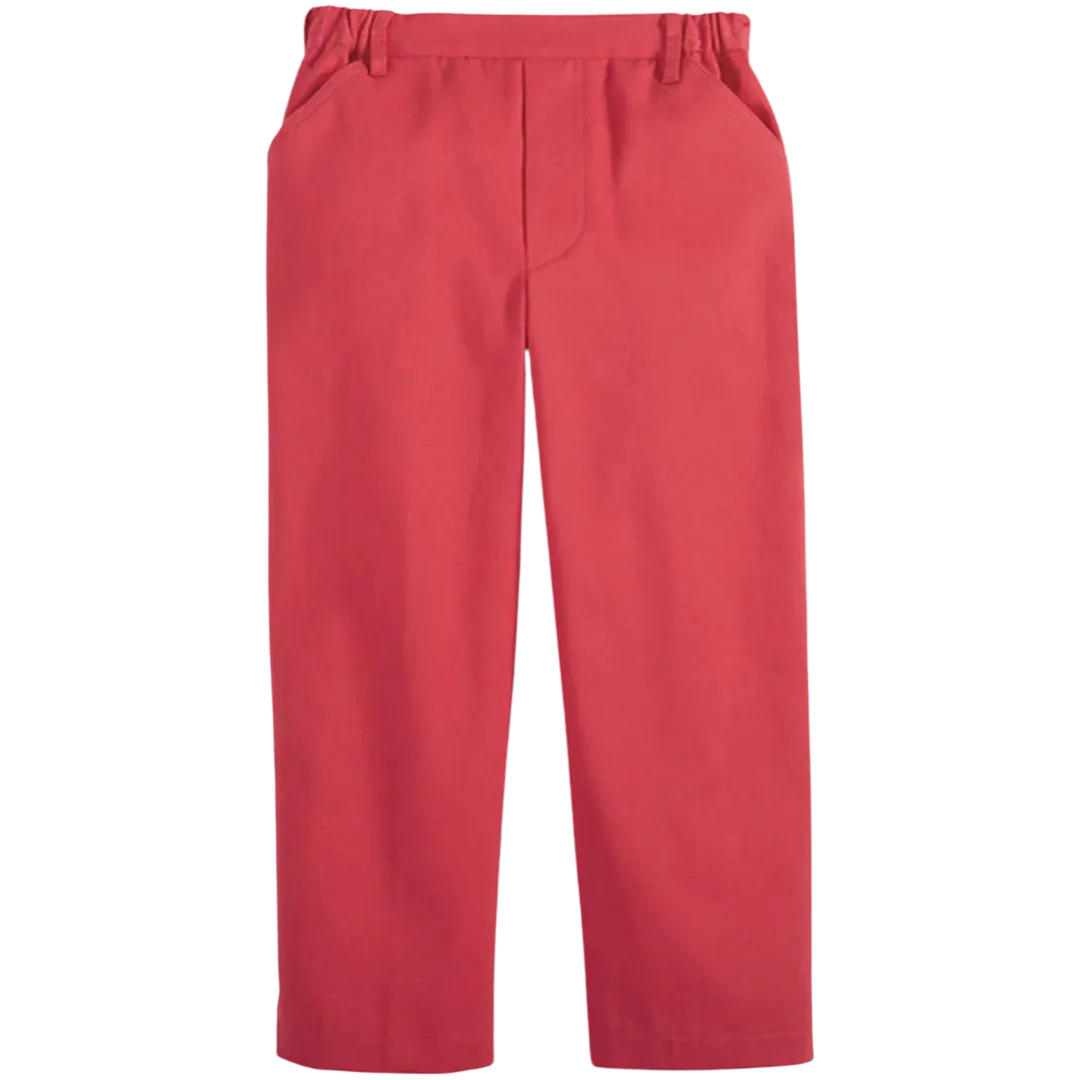 Bella Bliss Twill Faux Zip Pant - Breakers Red