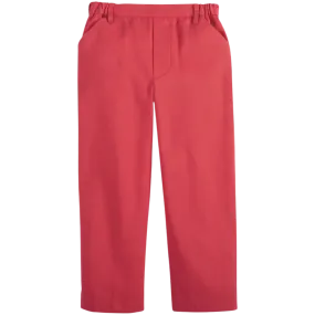 Bella Bliss Twill Faux Zip Pant - Breakers Red