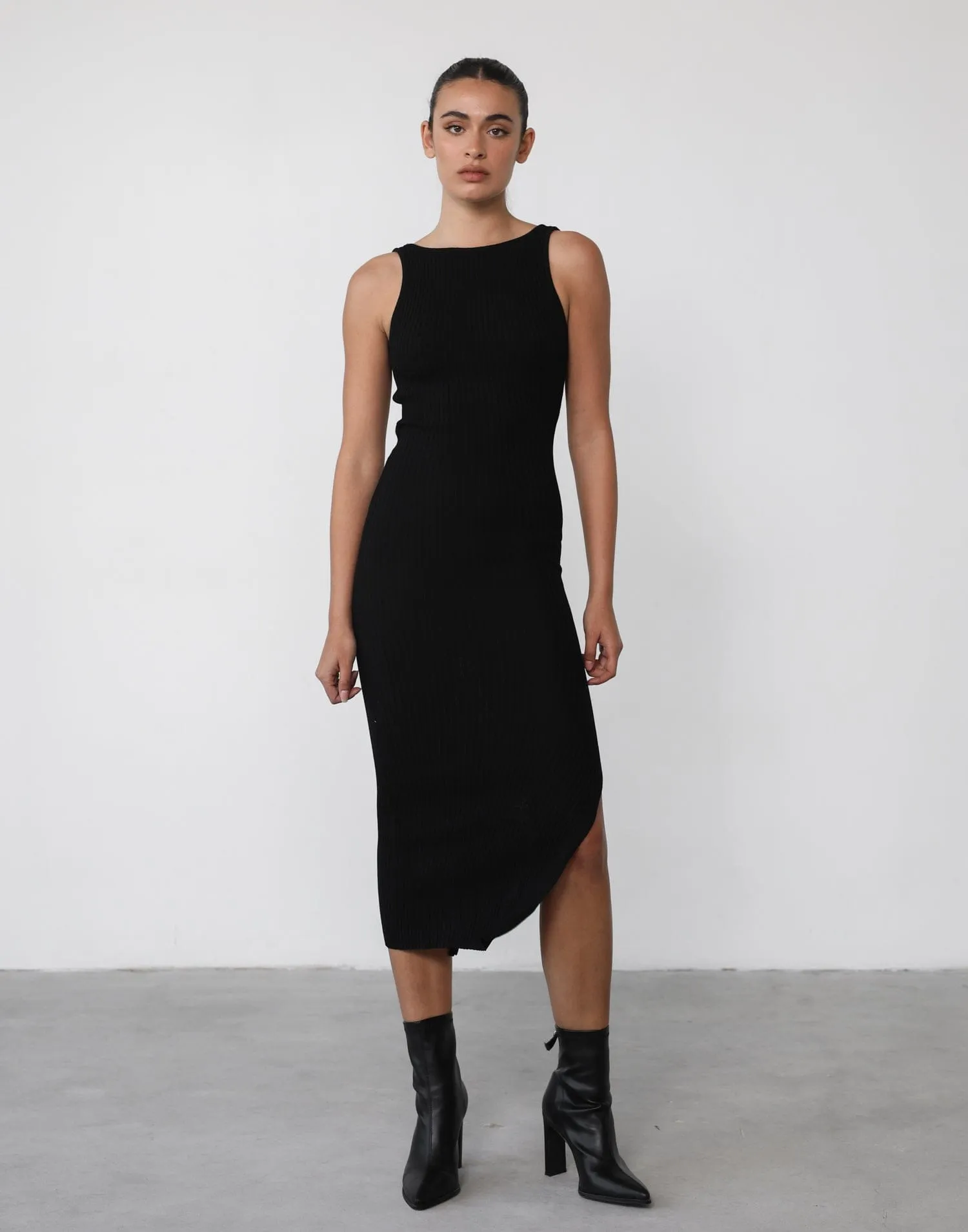 Belma Midi Dress (Black)