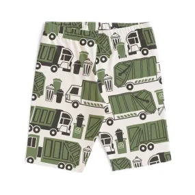 Bike Shorts - Garbage & Recycling Green