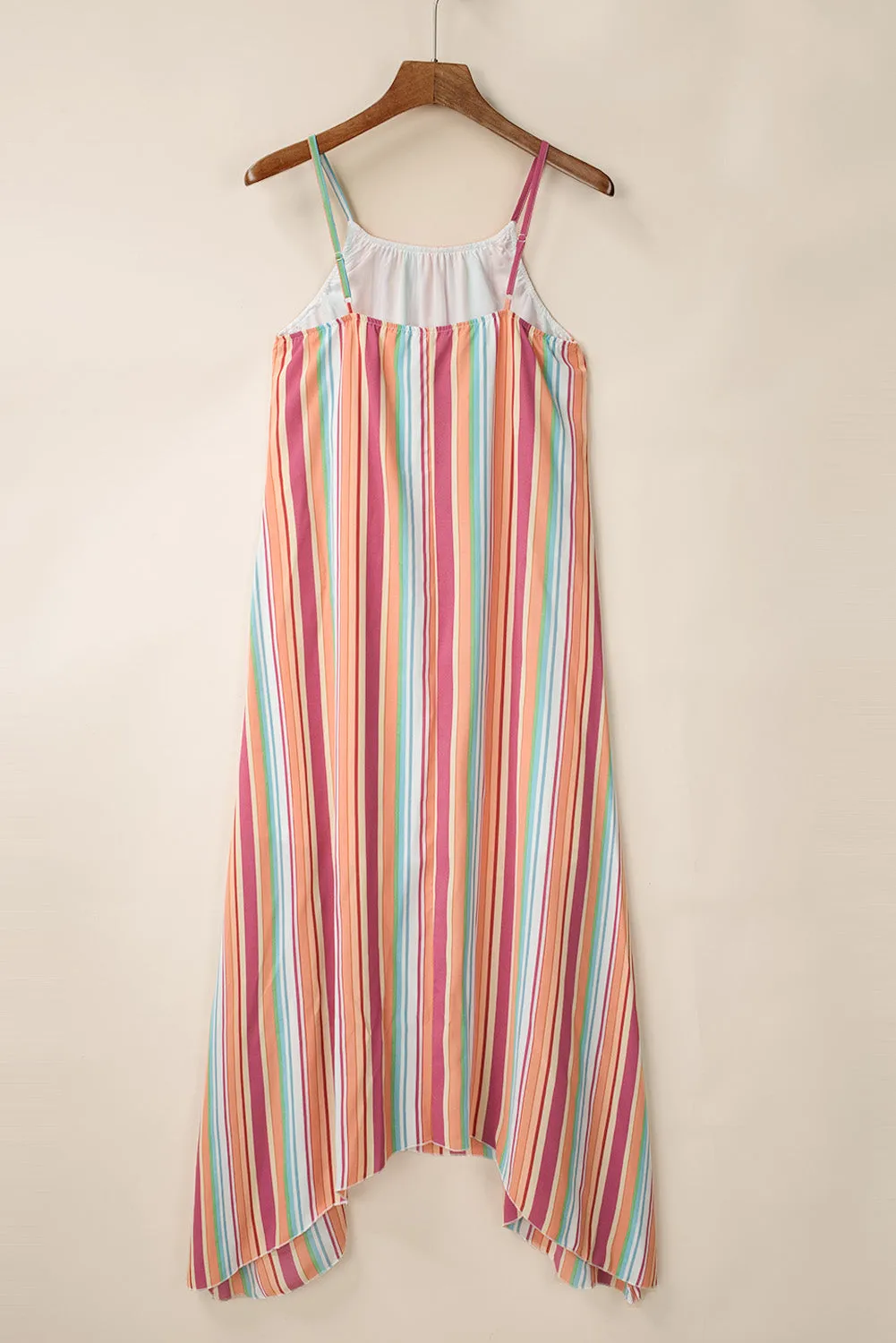 Bohemian Striped Sleeveless Maxi Dress