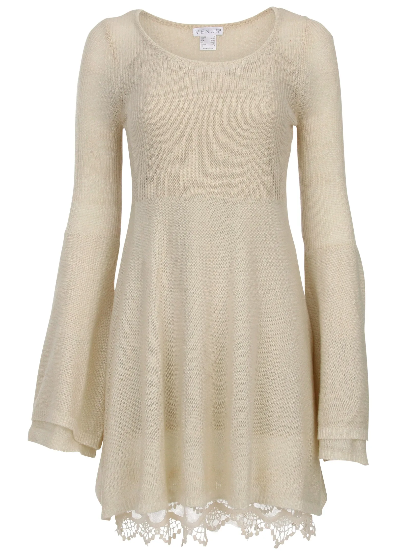 Boho Sweater Dress - Oatmeal