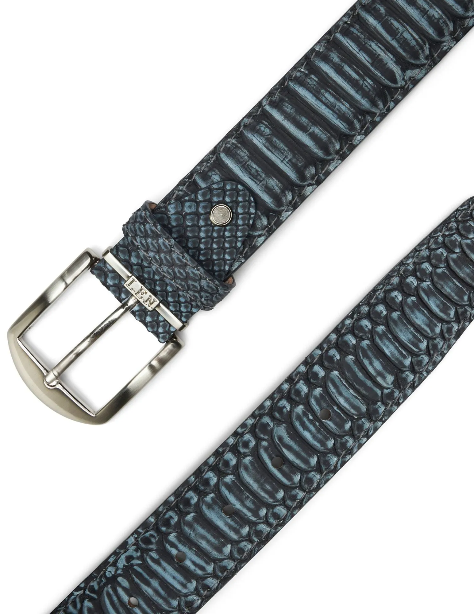 Buffed Python Belt | London Fog