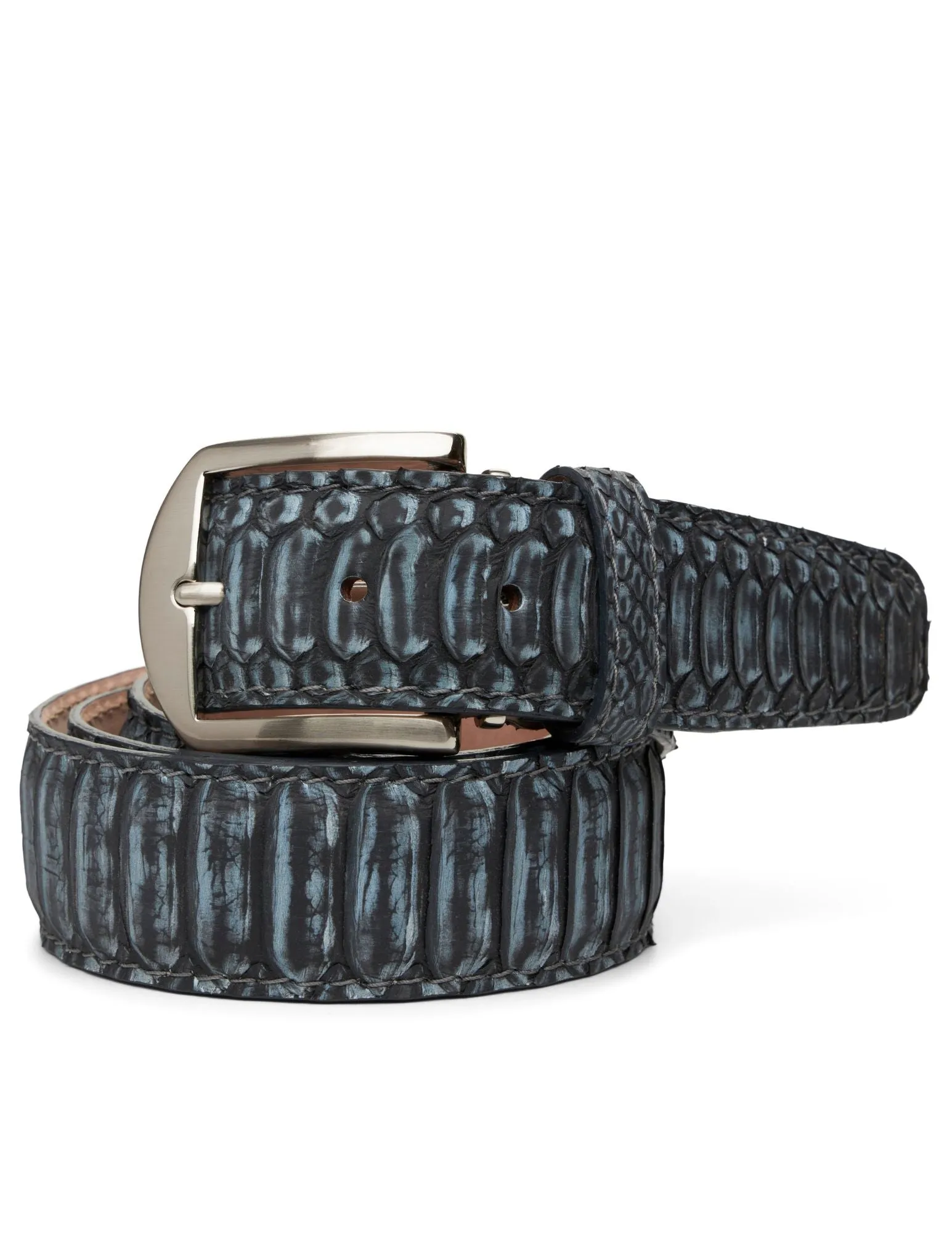 Buffed Python Belt | London Fog