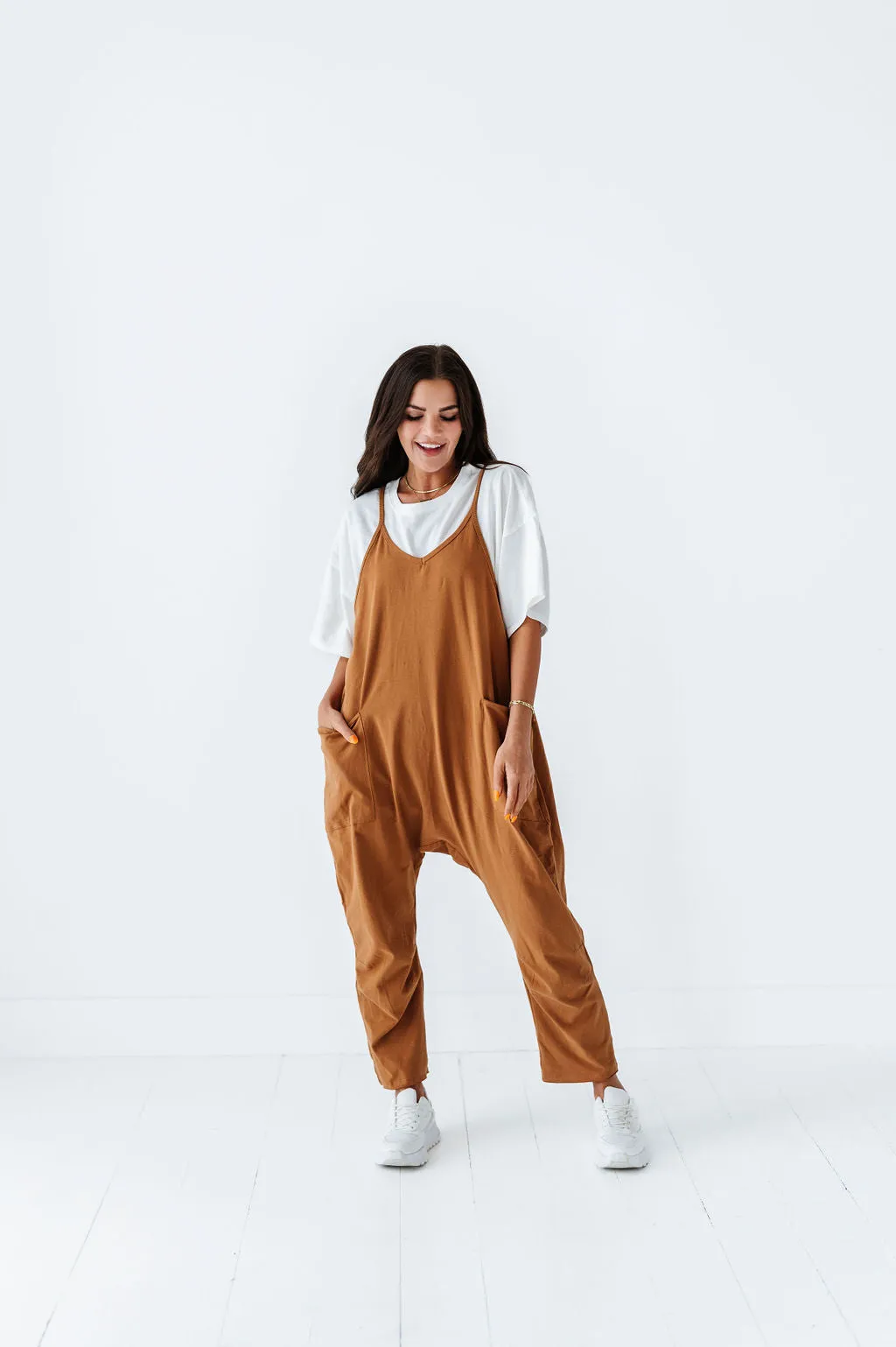 Carly Casual Jumpsuit In Hazelnut