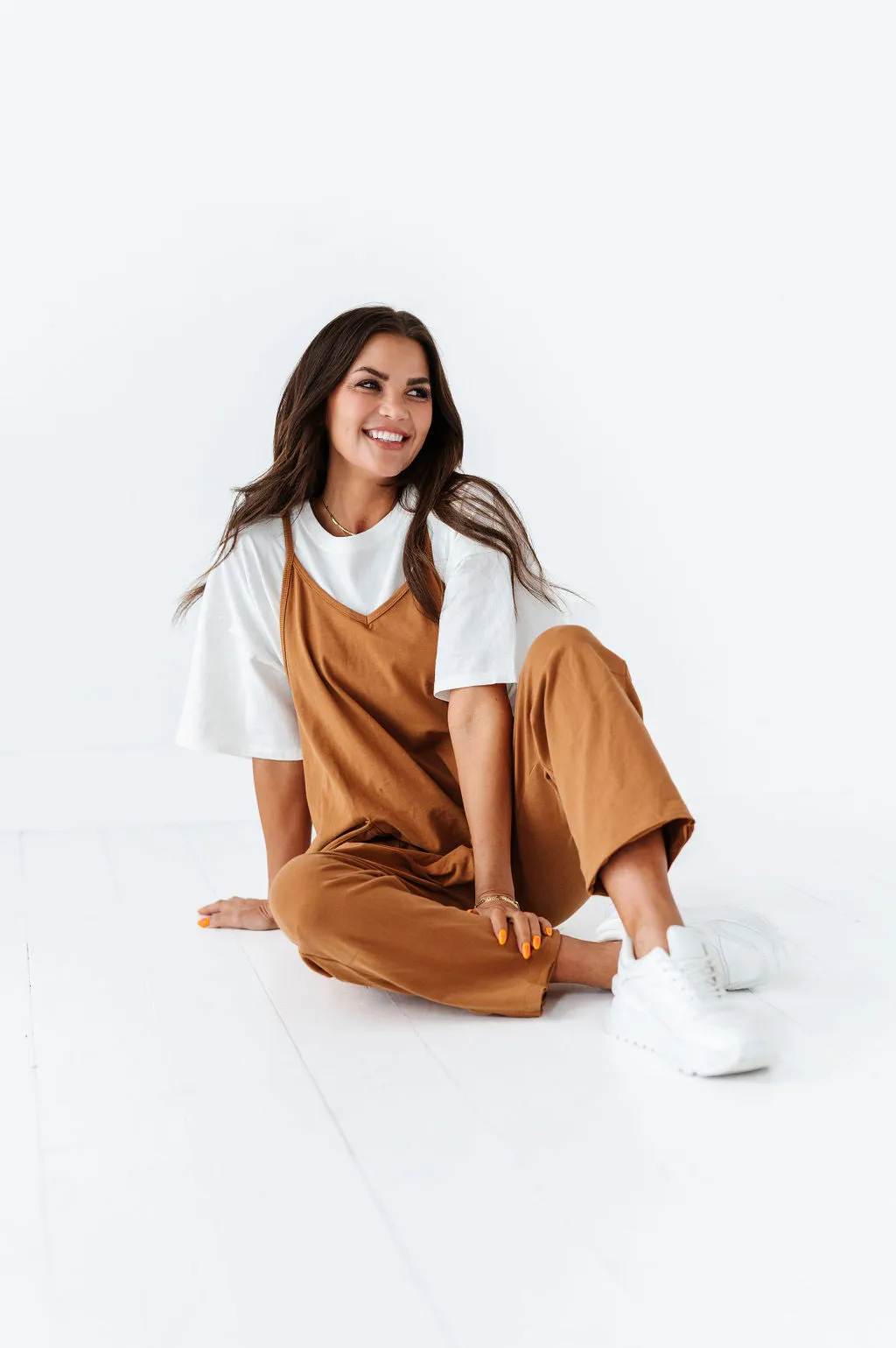 Carly Casual Jumpsuit In Hazelnut