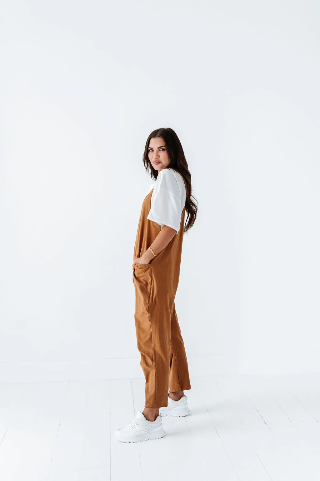 Carly Casual Jumpsuit In Hazelnut