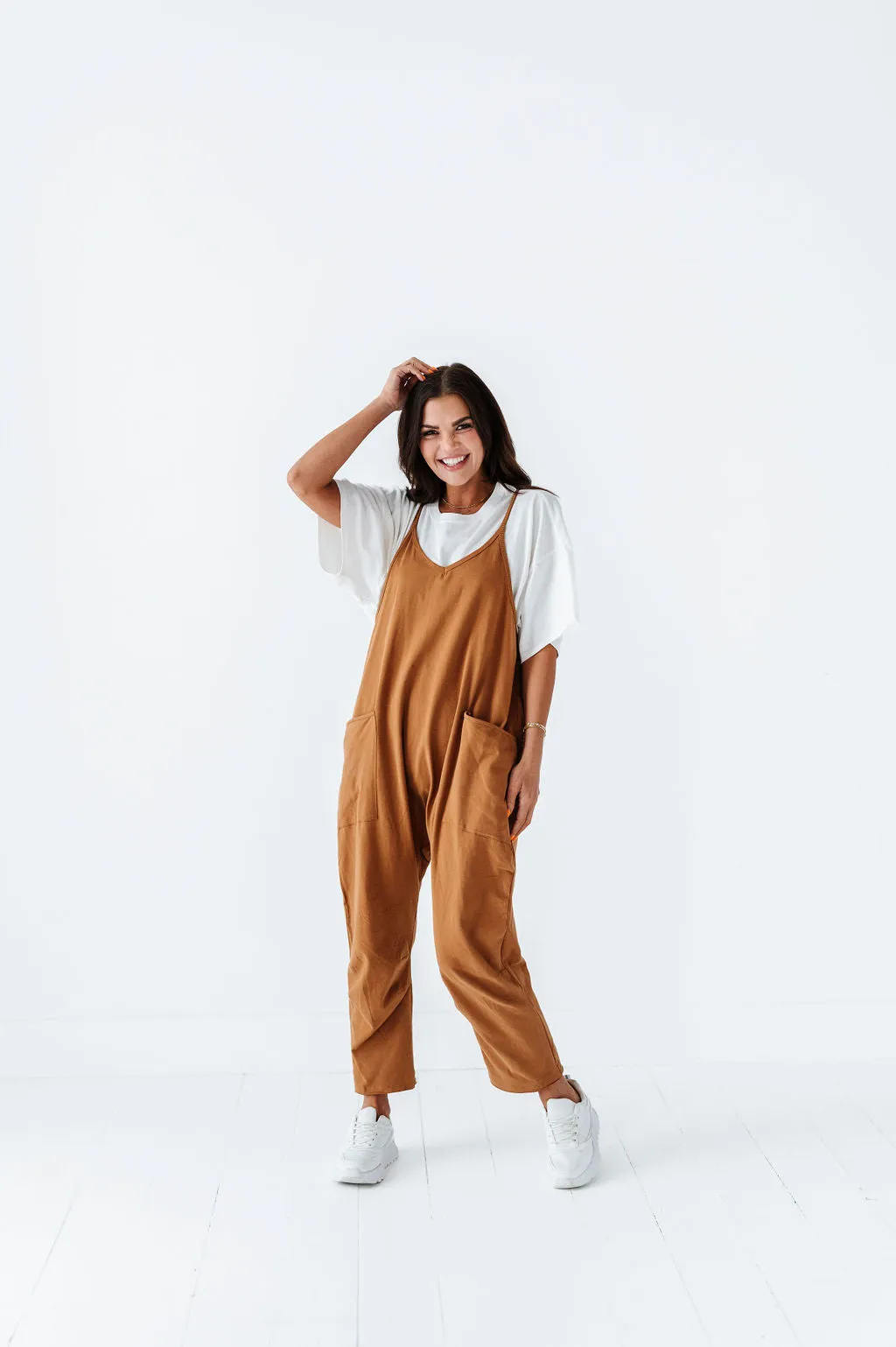 Carly Casual Jumpsuit In Hazelnut