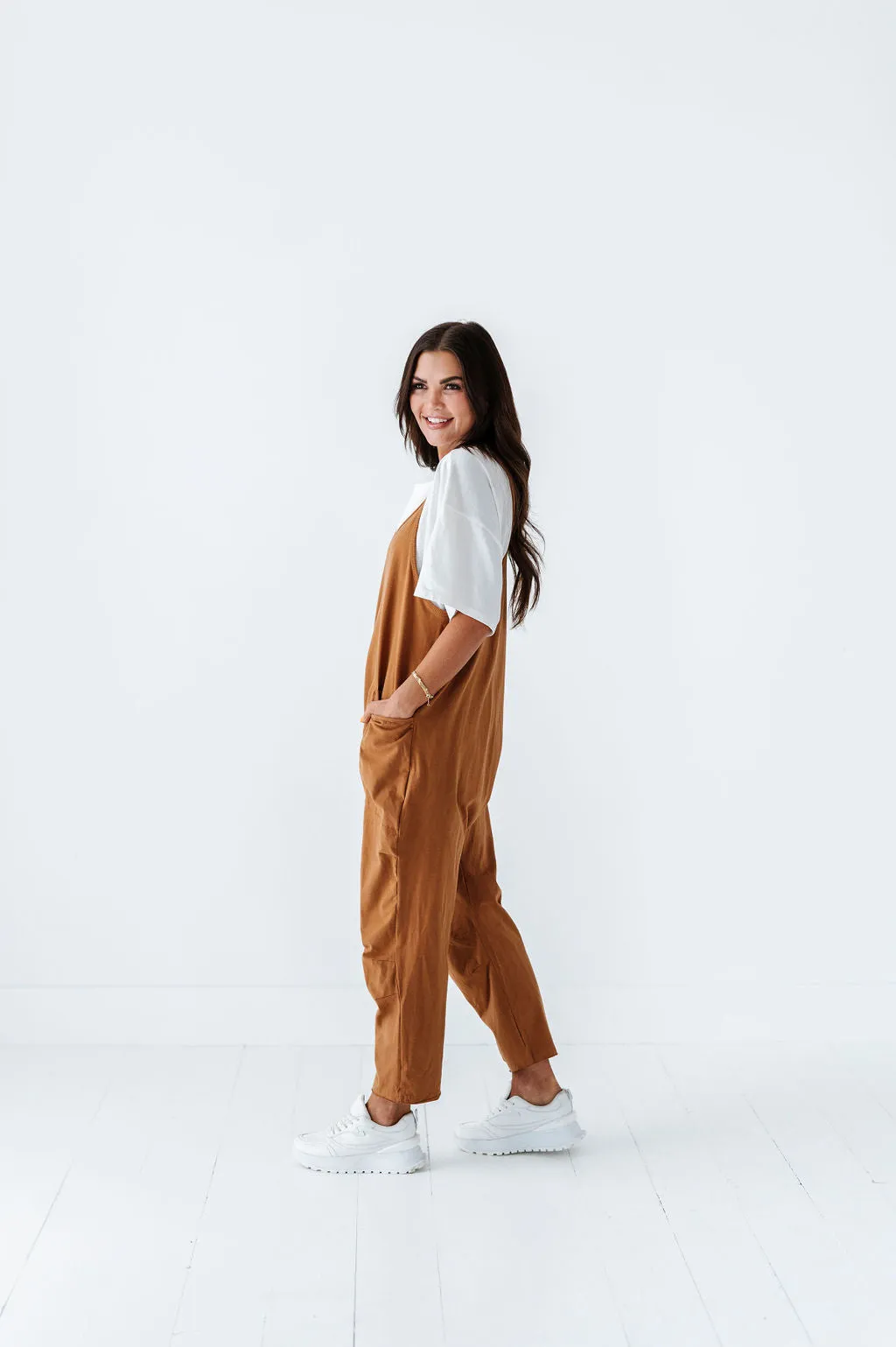 Carly Casual Jumpsuit In Hazelnut