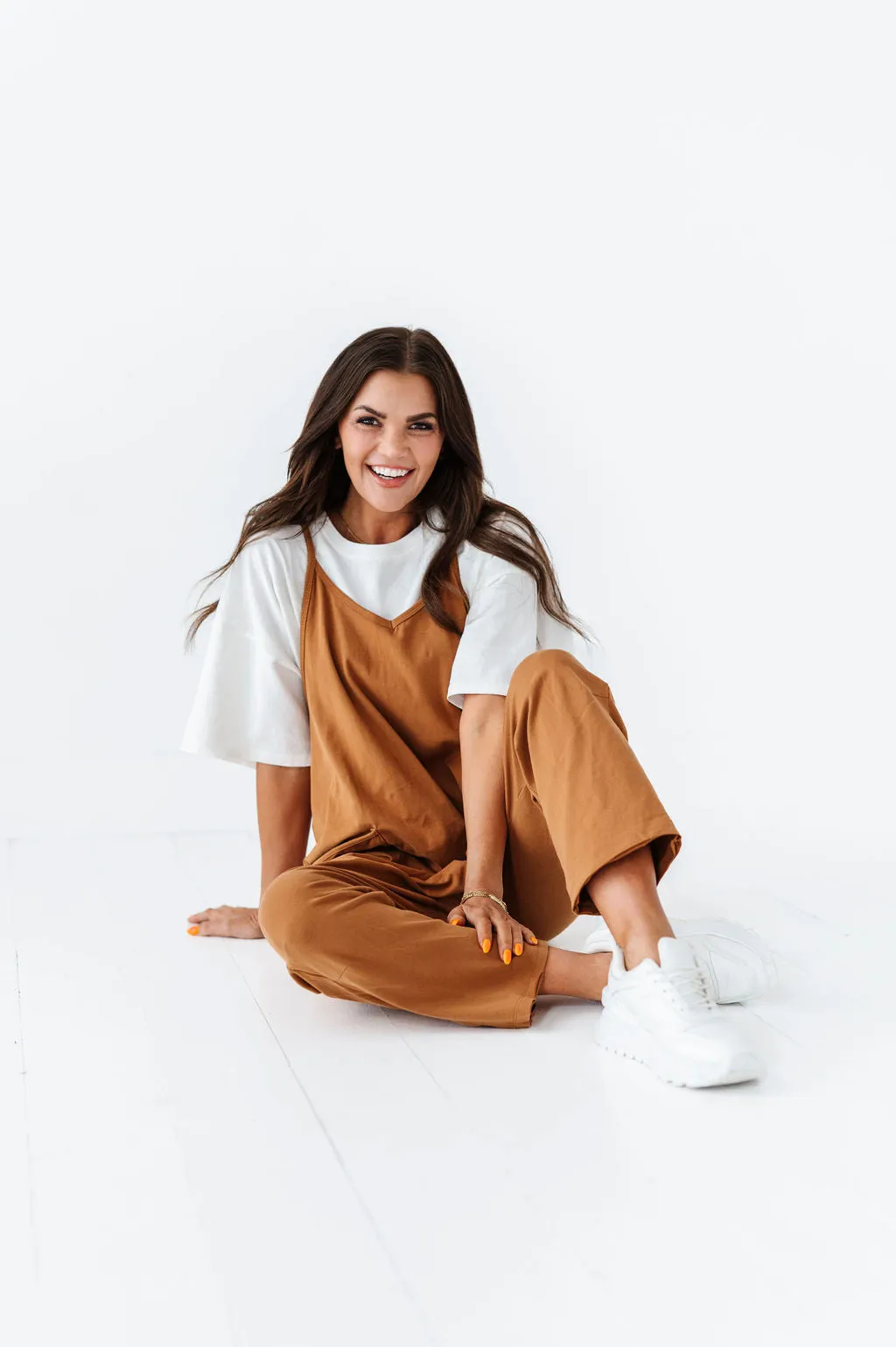 Carly Casual Jumpsuit In Hazelnut