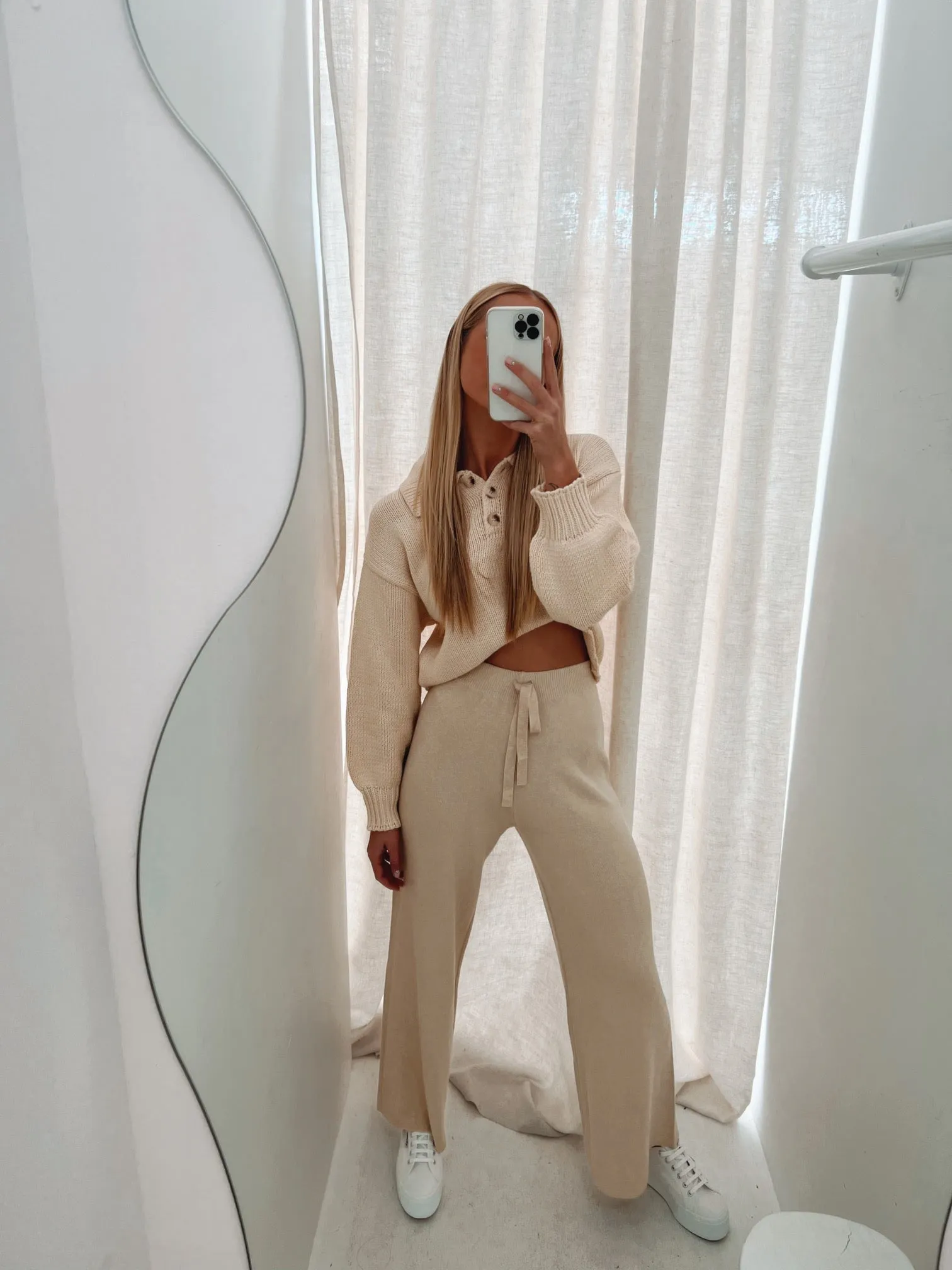 Chloe Knit Pants Cream