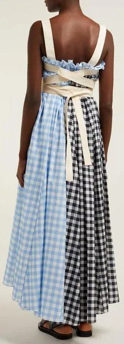 'Clara' Gingham Apron Dress