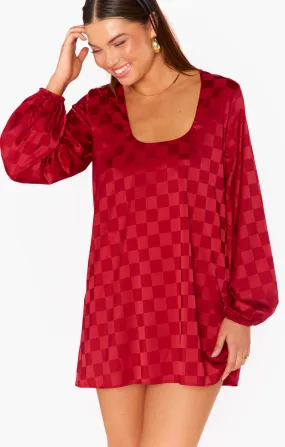 CLARABELLE DRESS RED CHECKERBOARD