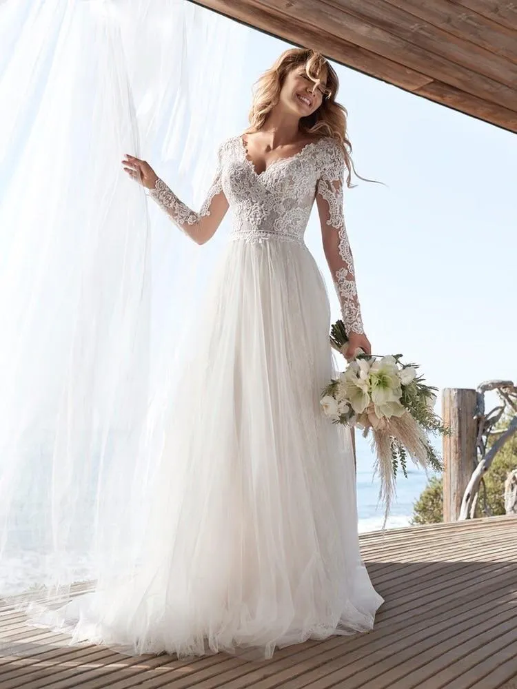 Classic Elegance A-Line Bridal Gown