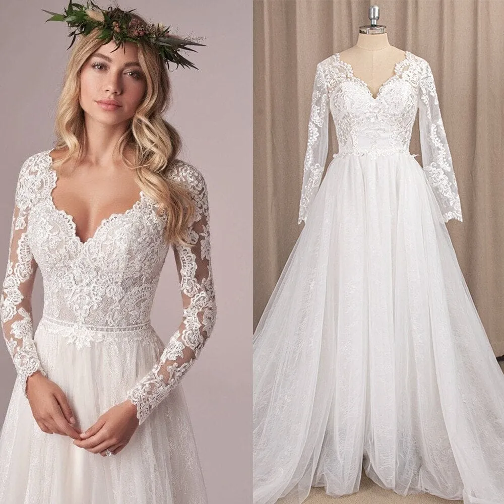 Classic Elegance A-Line Bridal Gown