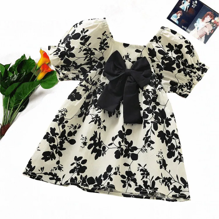 CUTE FLORAL PRINT MILKMAID DRESS