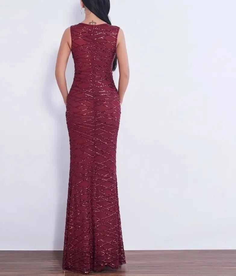 Danica Mermaid Sequined Evening Dress