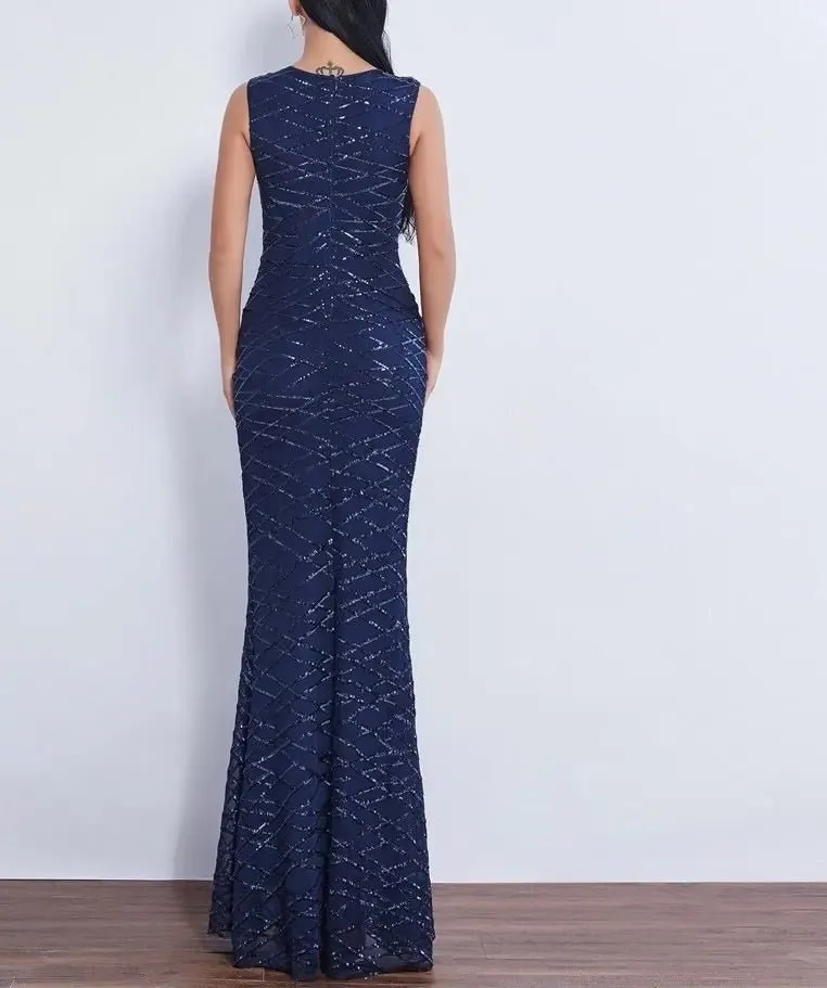 Danica Mermaid Sequined Evening Dress