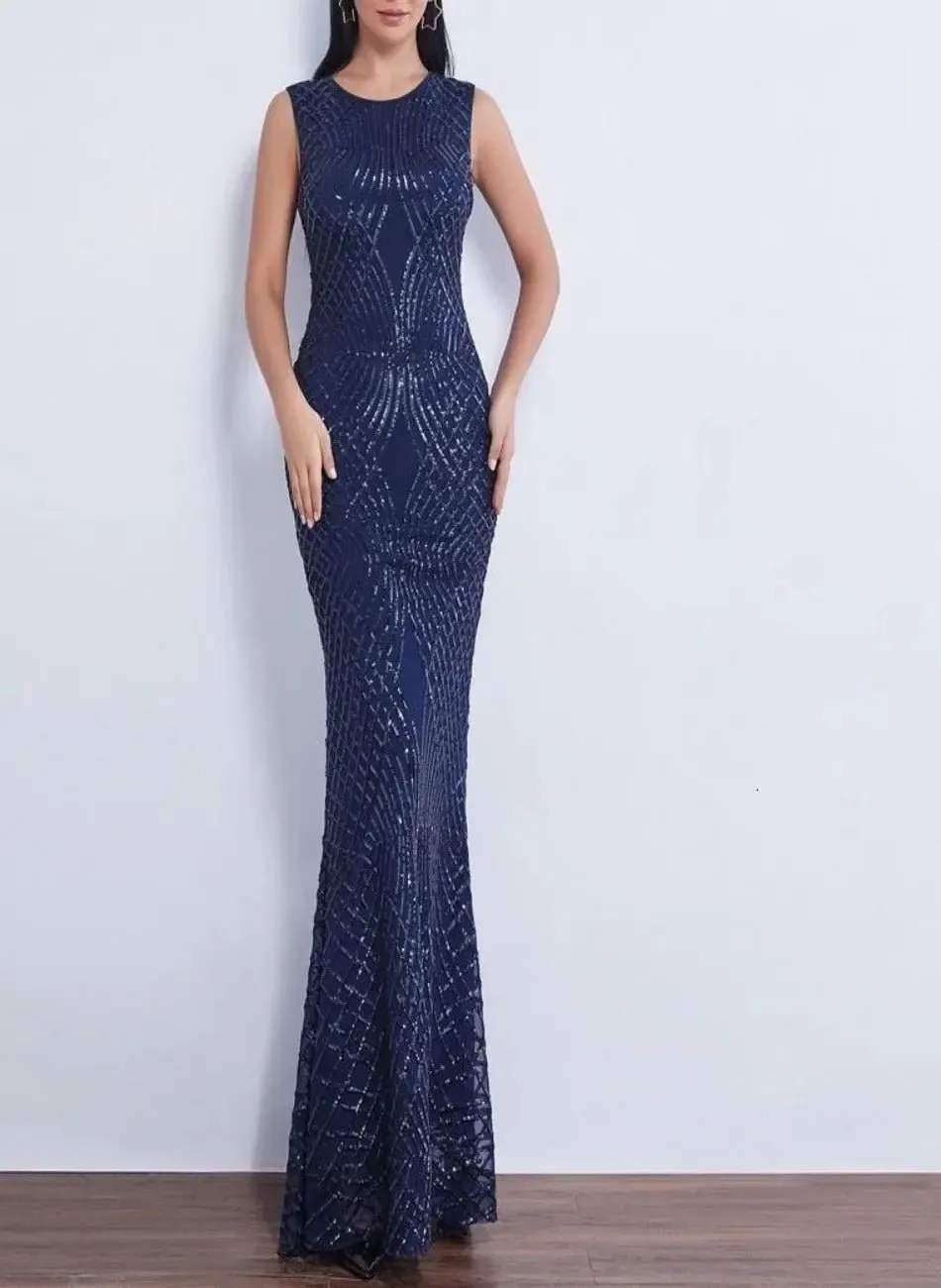 Danica Mermaid Sequined Evening Dress