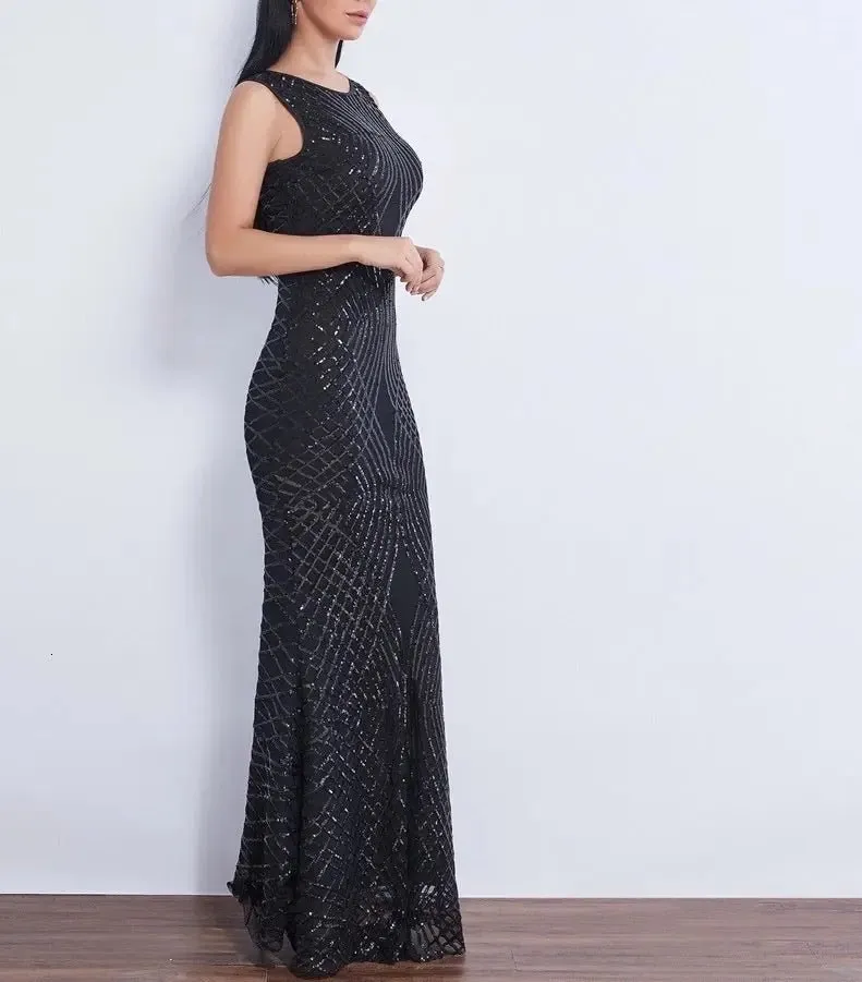 Danica Mermaid Sequined Evening Dress