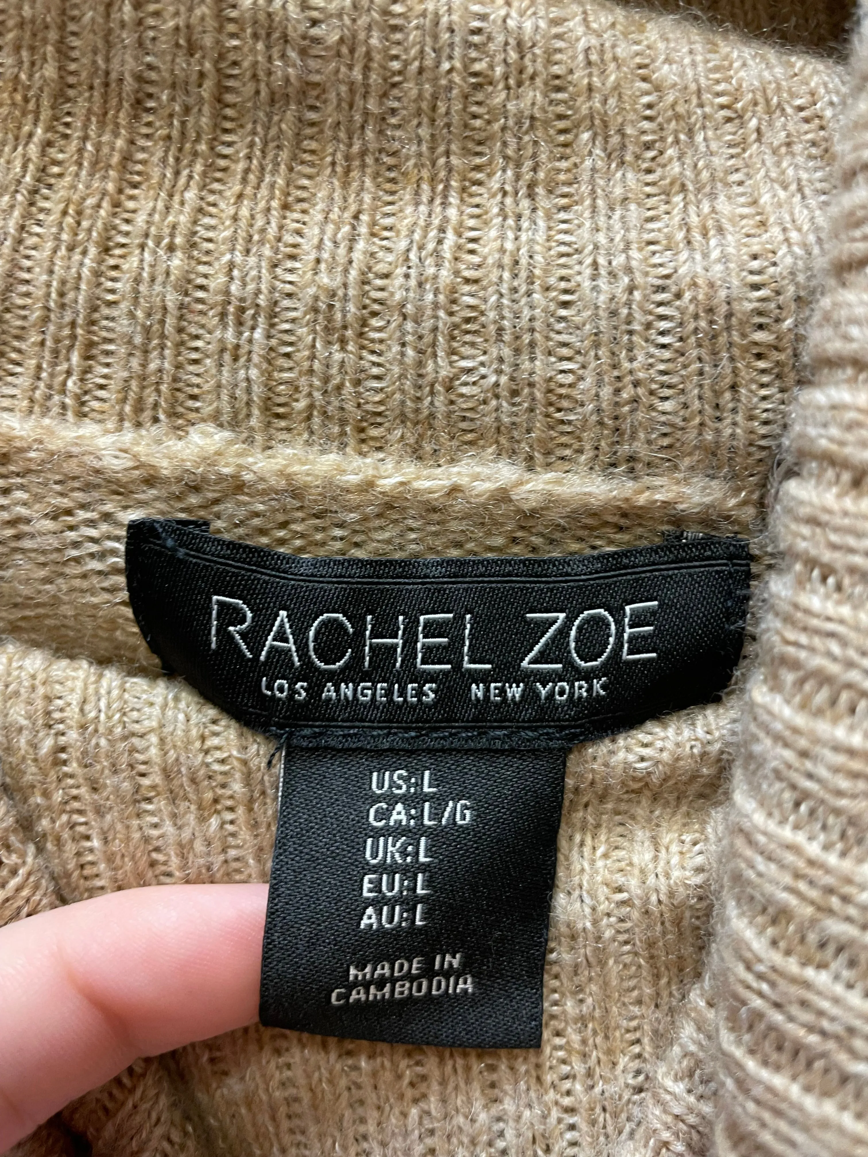 Dress Sweater By Rachel Zoe In Tan, Size: L