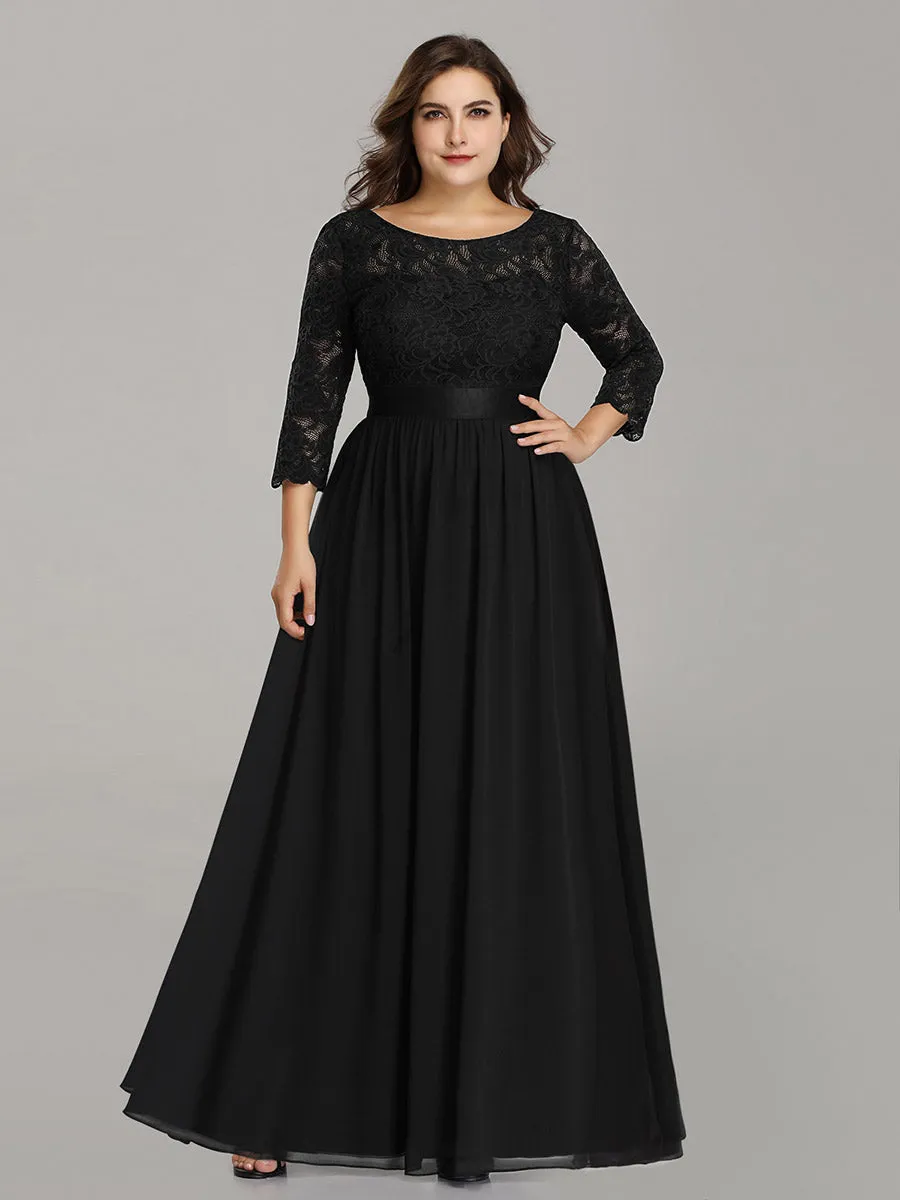 Elegant Empire  Waist Wholesale Bridesmaid Dresses with Long Lace Sleeve