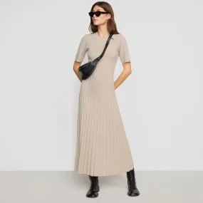 Fena Wide-Ribbed Sweater Dress