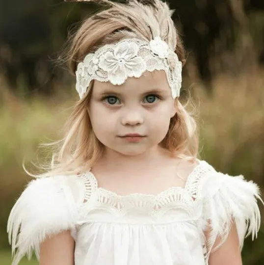 Flowergirl Feather Dress - Snow