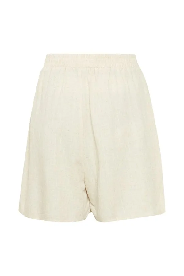 Fransa Linen Blend Shorts Birch