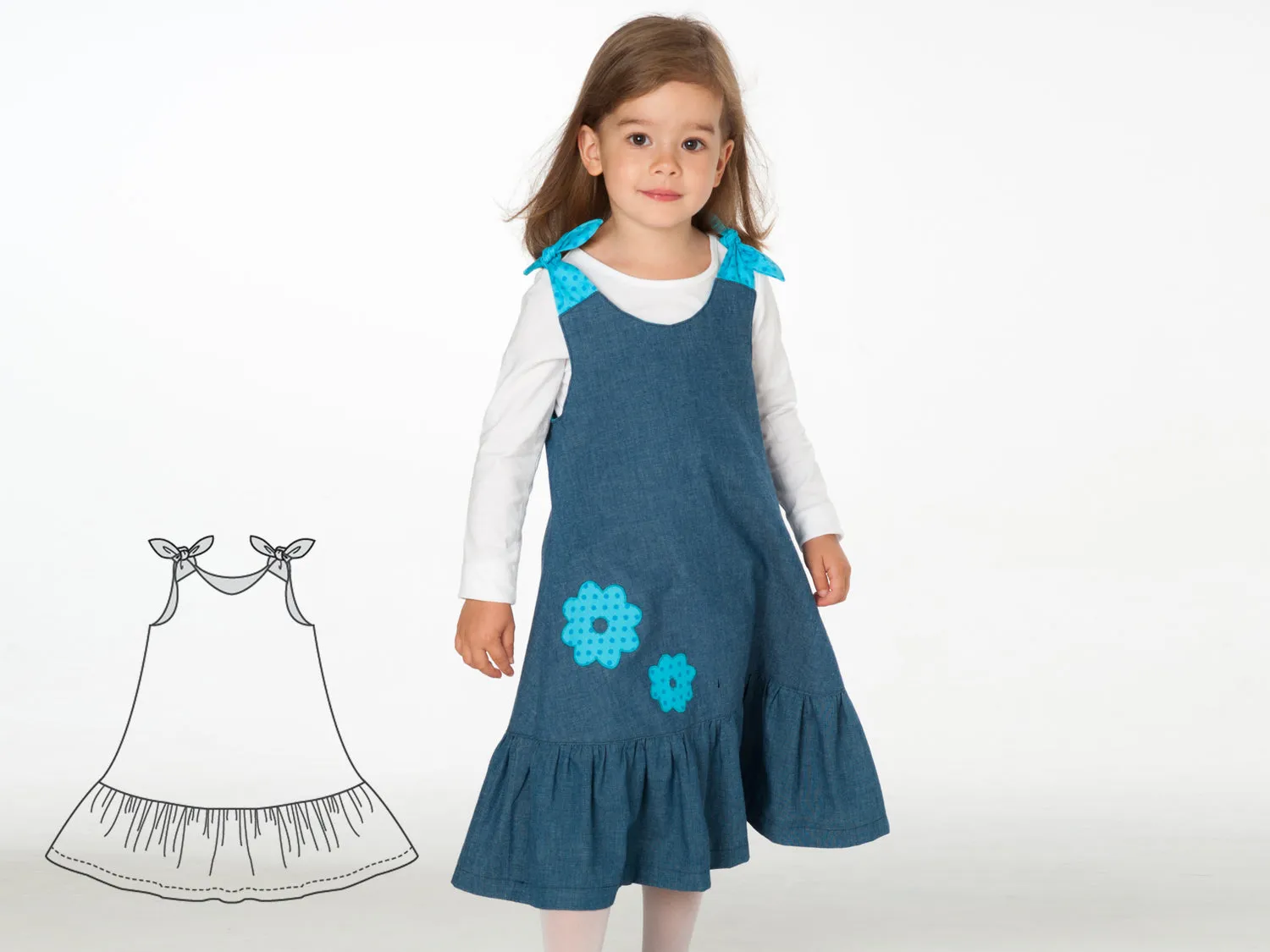 Girls dress sewing pattern STEFFI   SIENA - Paper pattern