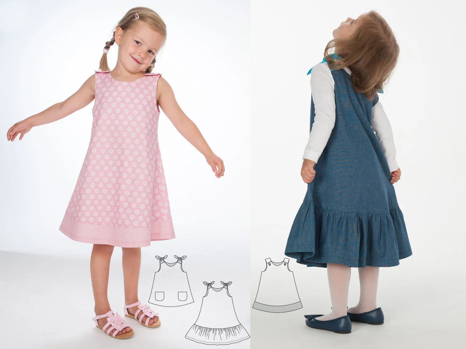 Girls dress sewing pattern STEFFI   SIENA - Paper pattern