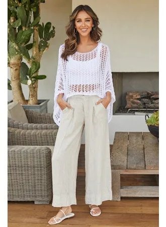 INGRID PALAZZO LINEN PANTS