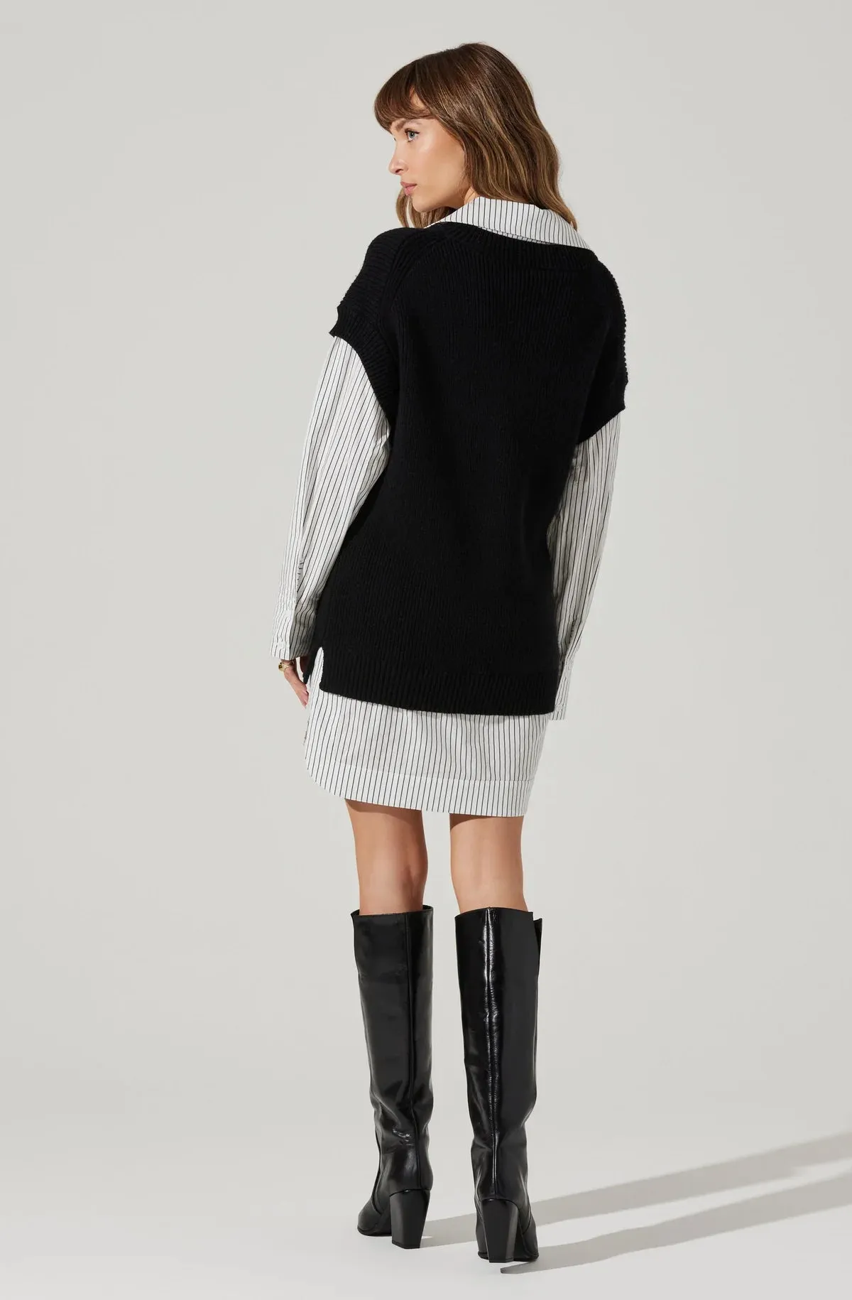 Ishilly Layered Sweater Dress