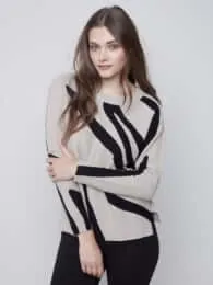 Jacquard Cotton Sweater