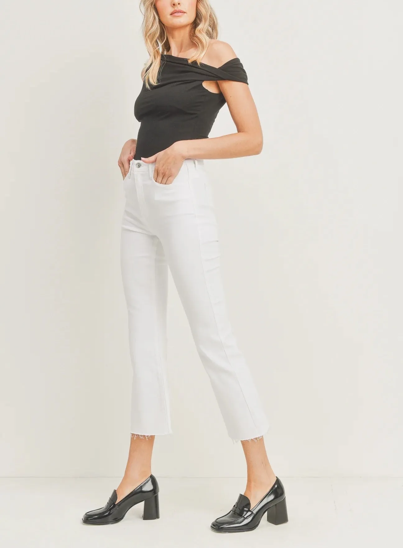 JBD Tonal Crop Flare Jean