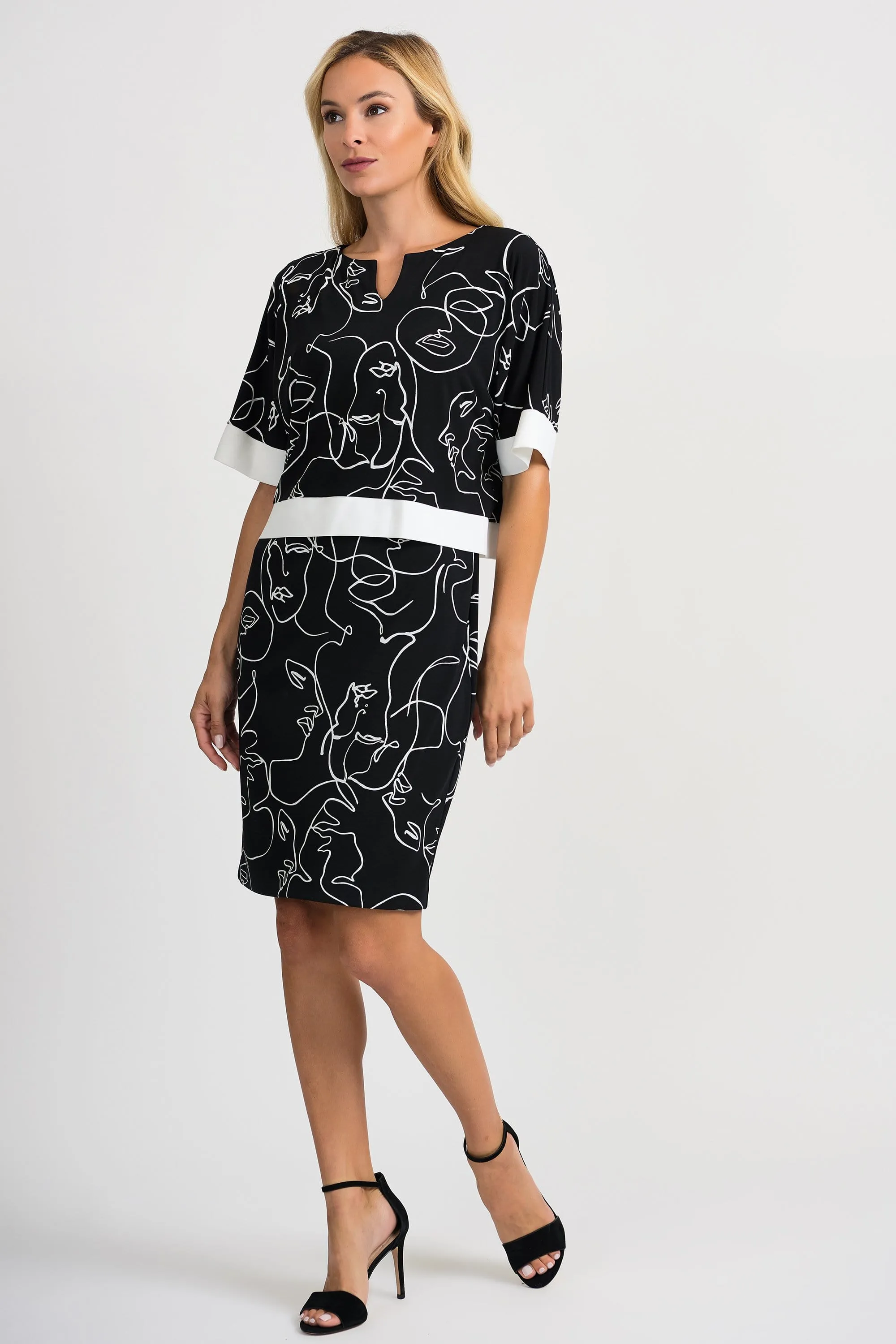 Joseph Ribkoff Abstract Print Dress - 201119