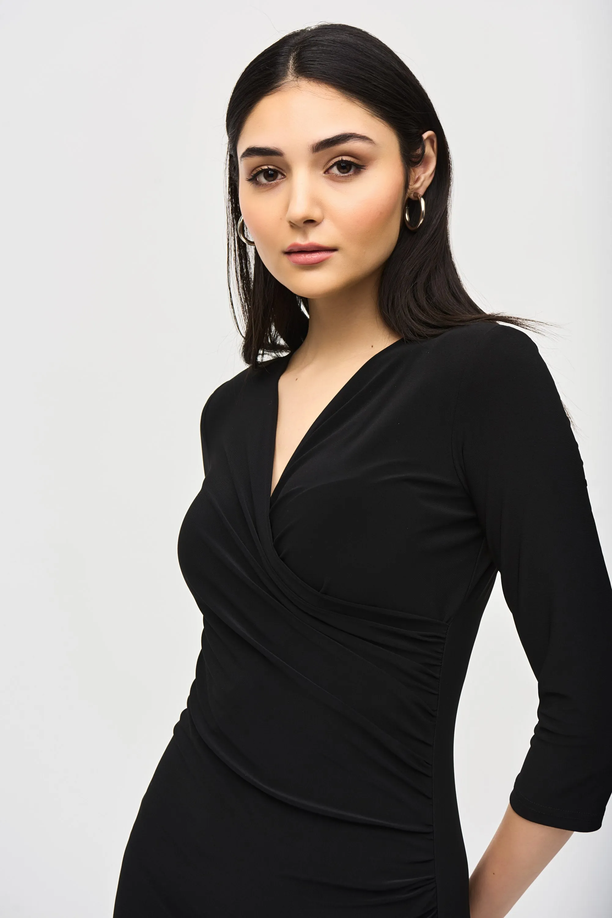 Joseph Ribkoff Wrap Dress 233305 - Black