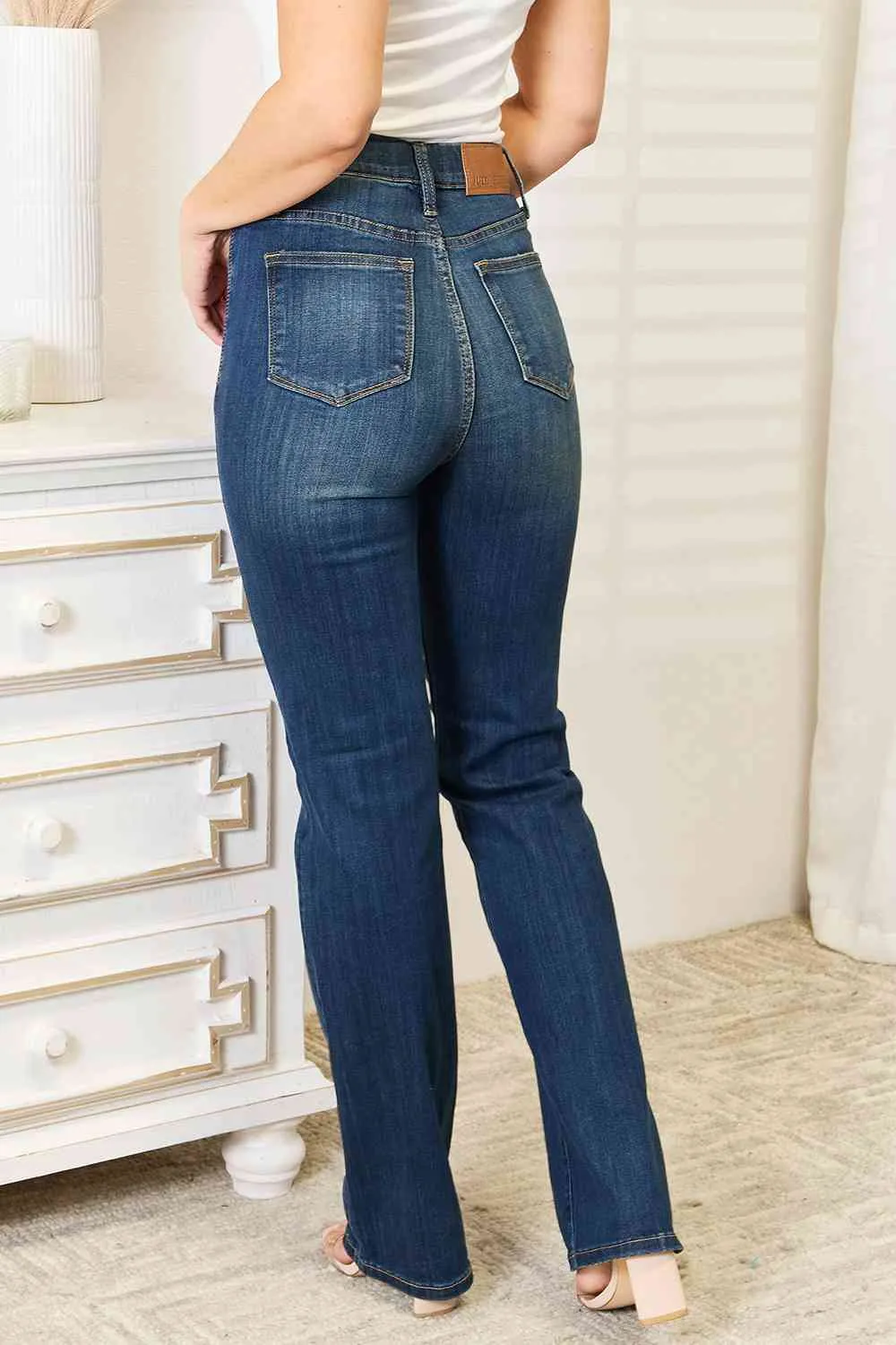 Judy Blue High Waist Vintage Pull On Slim Bootcut Jeans