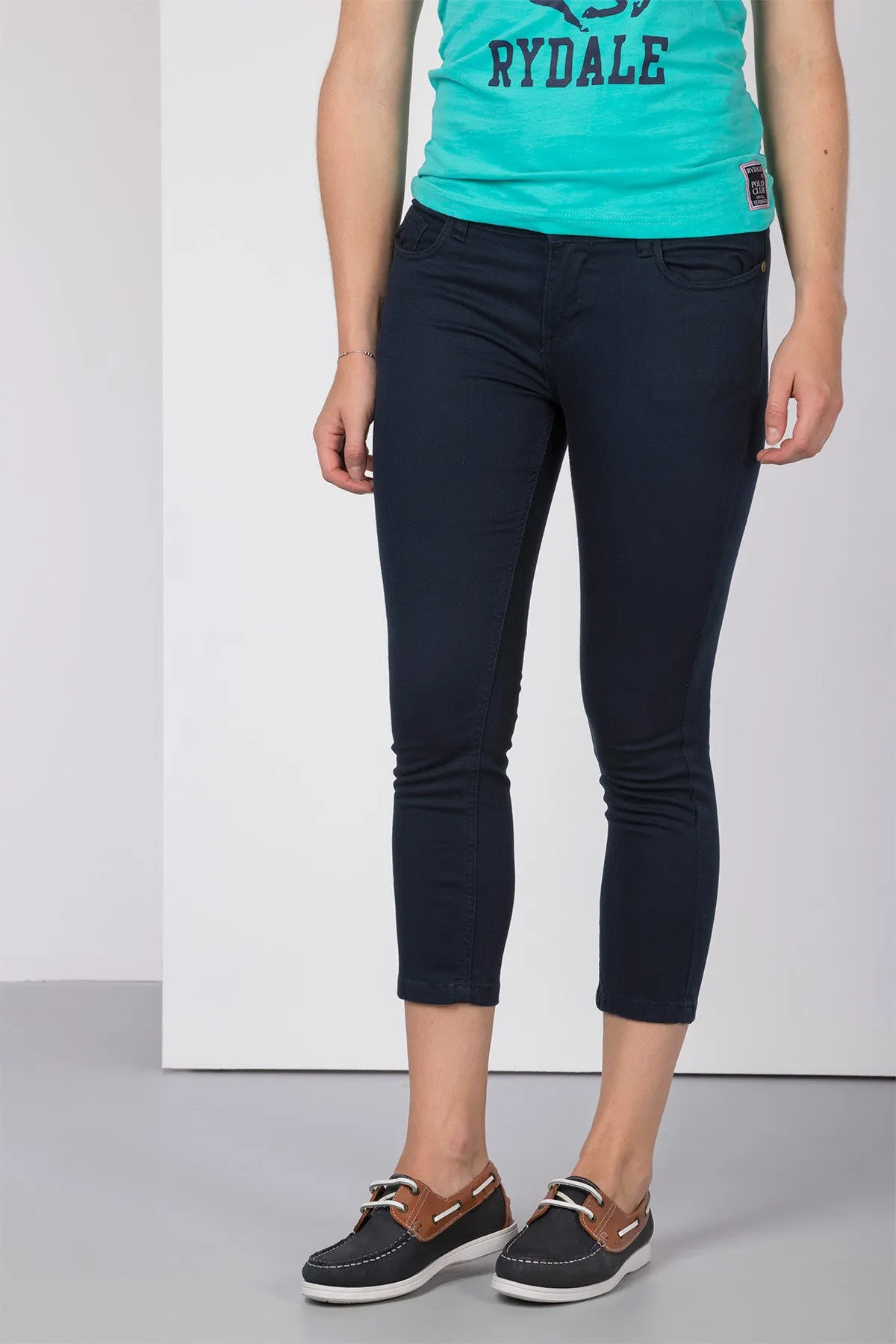 Ladies Skinny Cropped Jeans - Portia